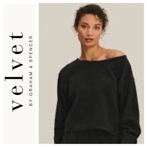 💵Velvet by Graham & Spencer Off-Shoulder Gray Top Size Small